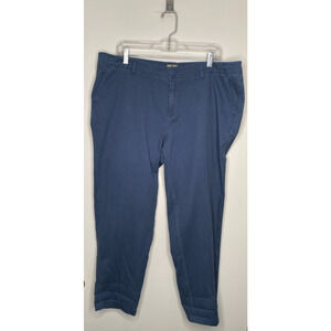 Woolrich Women's Chino Pants Light Blue 100% Cotton Straight Leg Casual Size 16